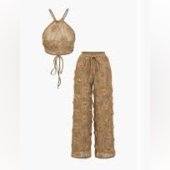 Micas appliqués drawstringtrouser set size M 3-5 - Picture 2 of 3